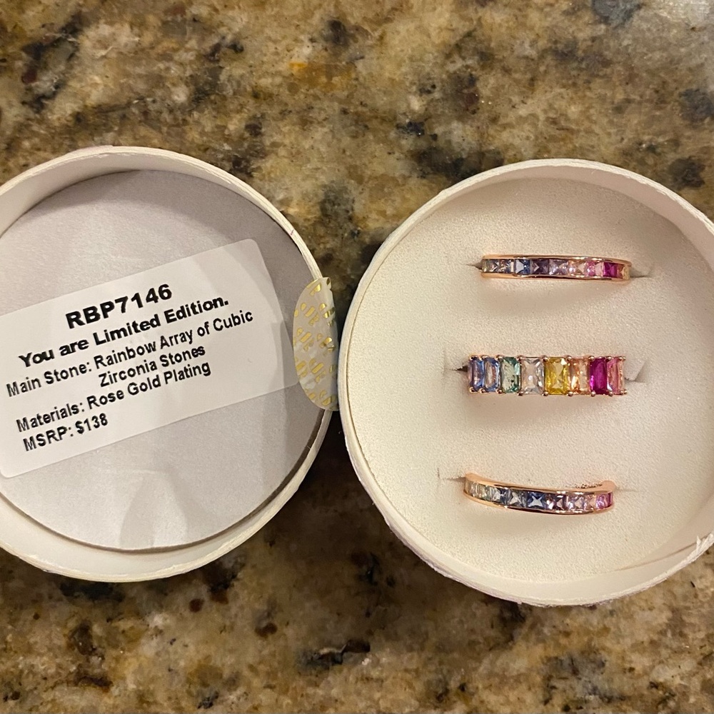 Bomb Party Mental Health Awareness Ring Set- Size 8